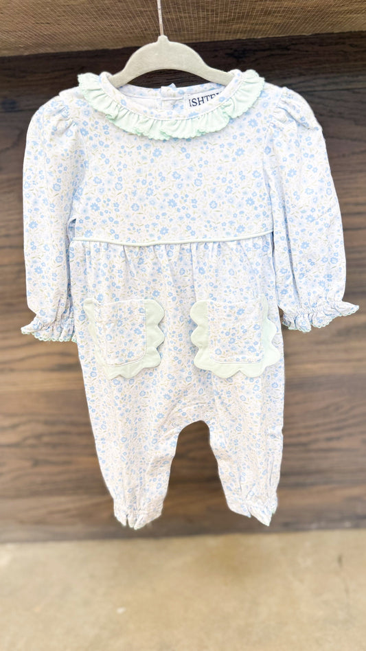 Infant Girl Ditsy Floral Long Sleeve Romper