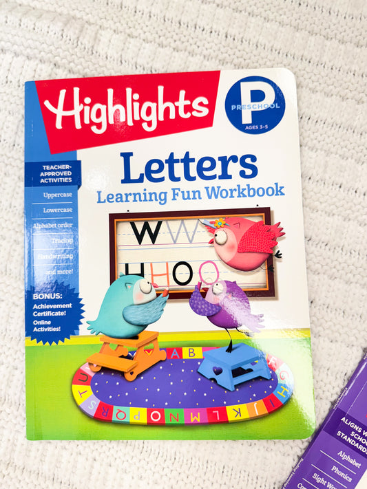 Preschool Learning Fun Letters Workbook