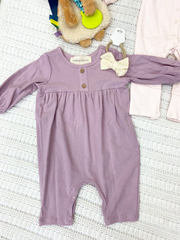 Baby Girls Periwinkle Solid Romper
