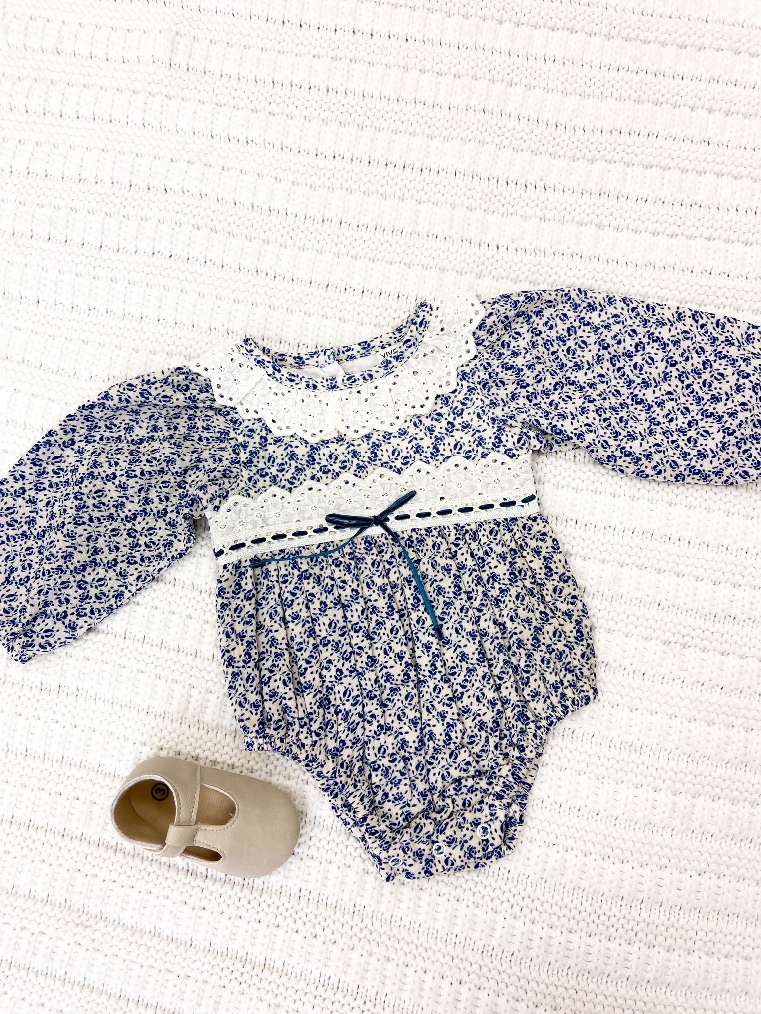 Infant Floral & Lace Romper