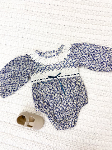Infant Floral & Lace Romper