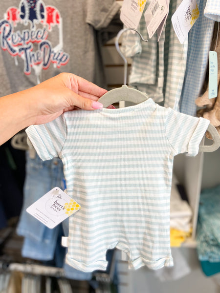 Infant Boys Rib Stripe Romper
