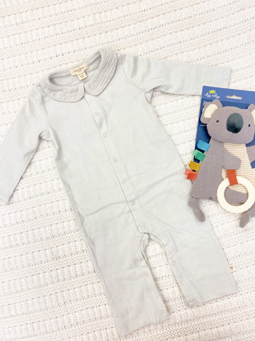 Infant Boys Muslin Collar Jumpsuit