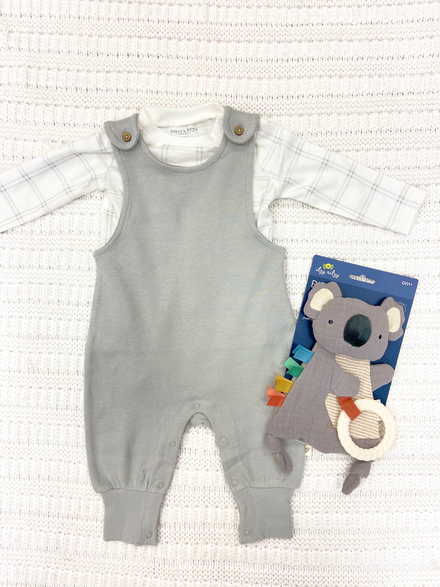 Infant Boys Plaid Jumpsuit & Bodysuit Set