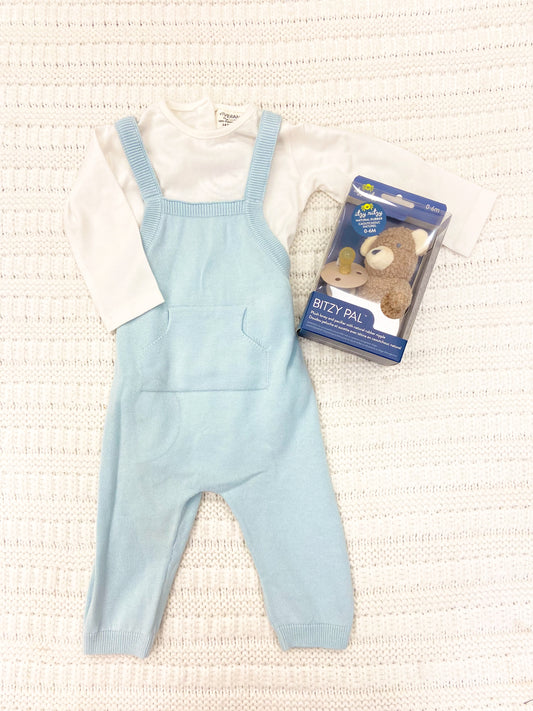Baby Boys Milan Kangaroo Pocket Overall + Bodysuit Set