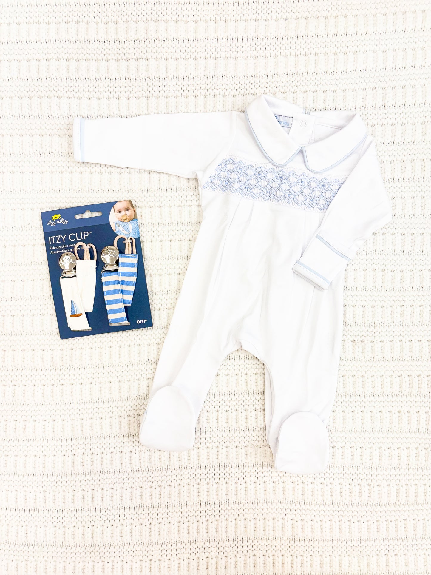 Baby Boys Charlie Smocked Footie