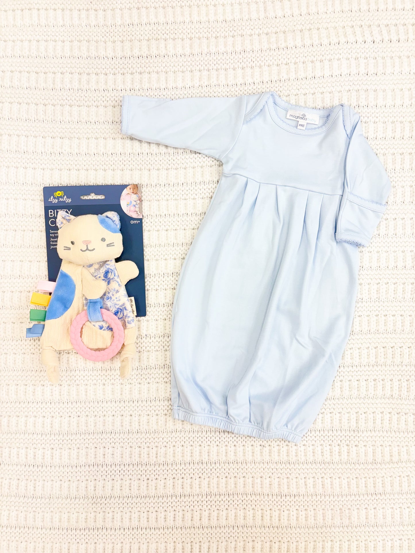 Baby Boys Essentials Solid Blue Gown