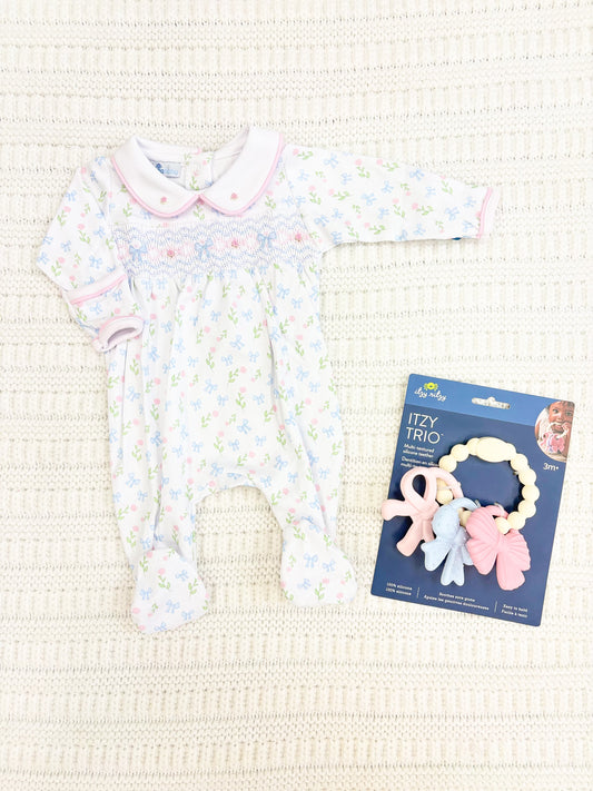 Baby Girls Evelyn's Classics Smocked Footie