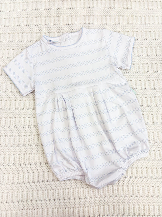 Infant Boy Light Blue Short Sleeve Bubble Romper