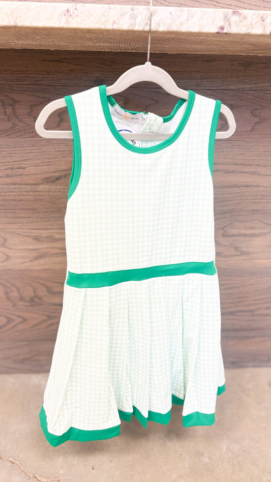 Toddler & Youth Girls Green Checkered Active Set