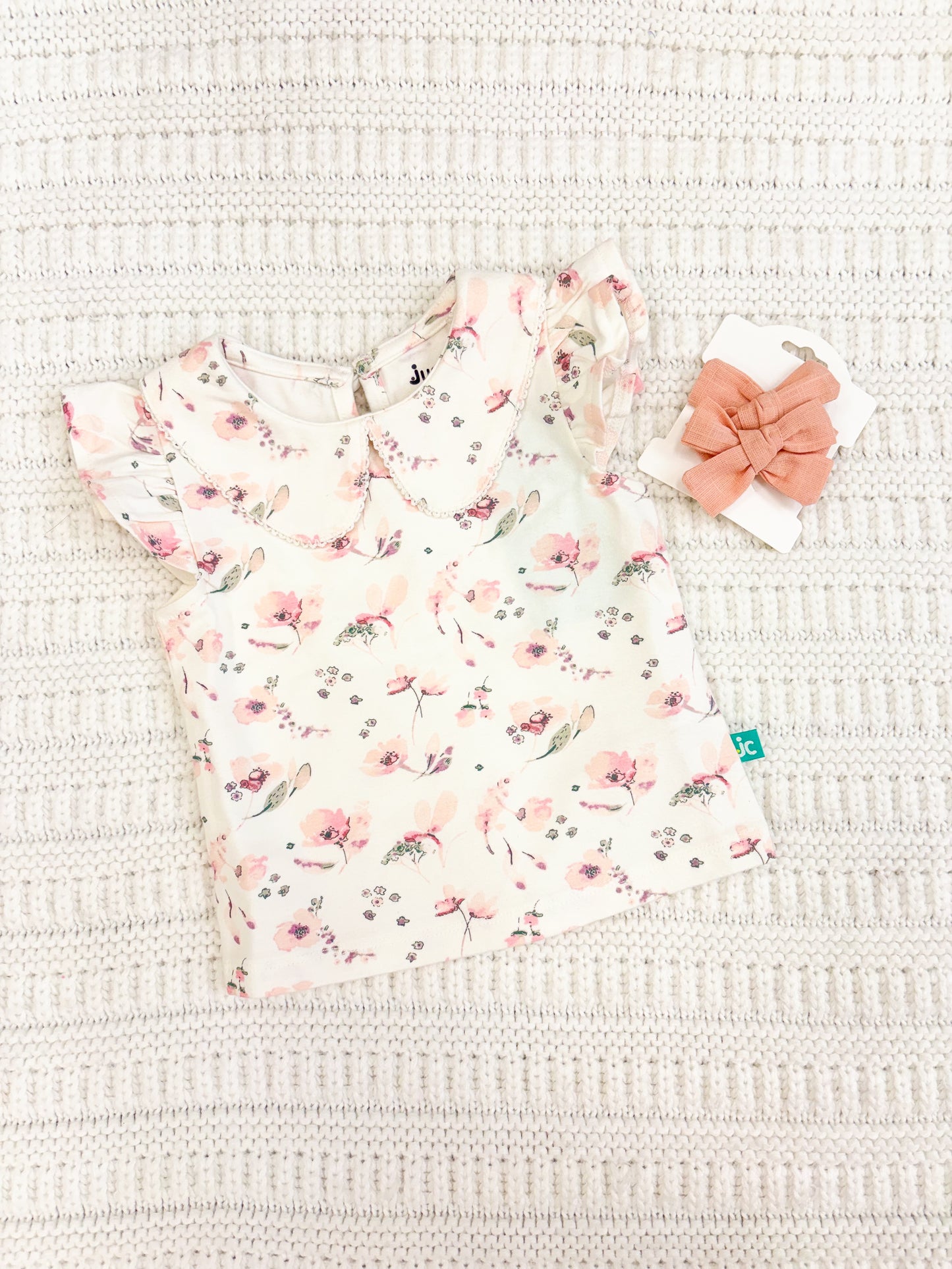 Baby Girl Peter Pan Flutter Sleeve Tee