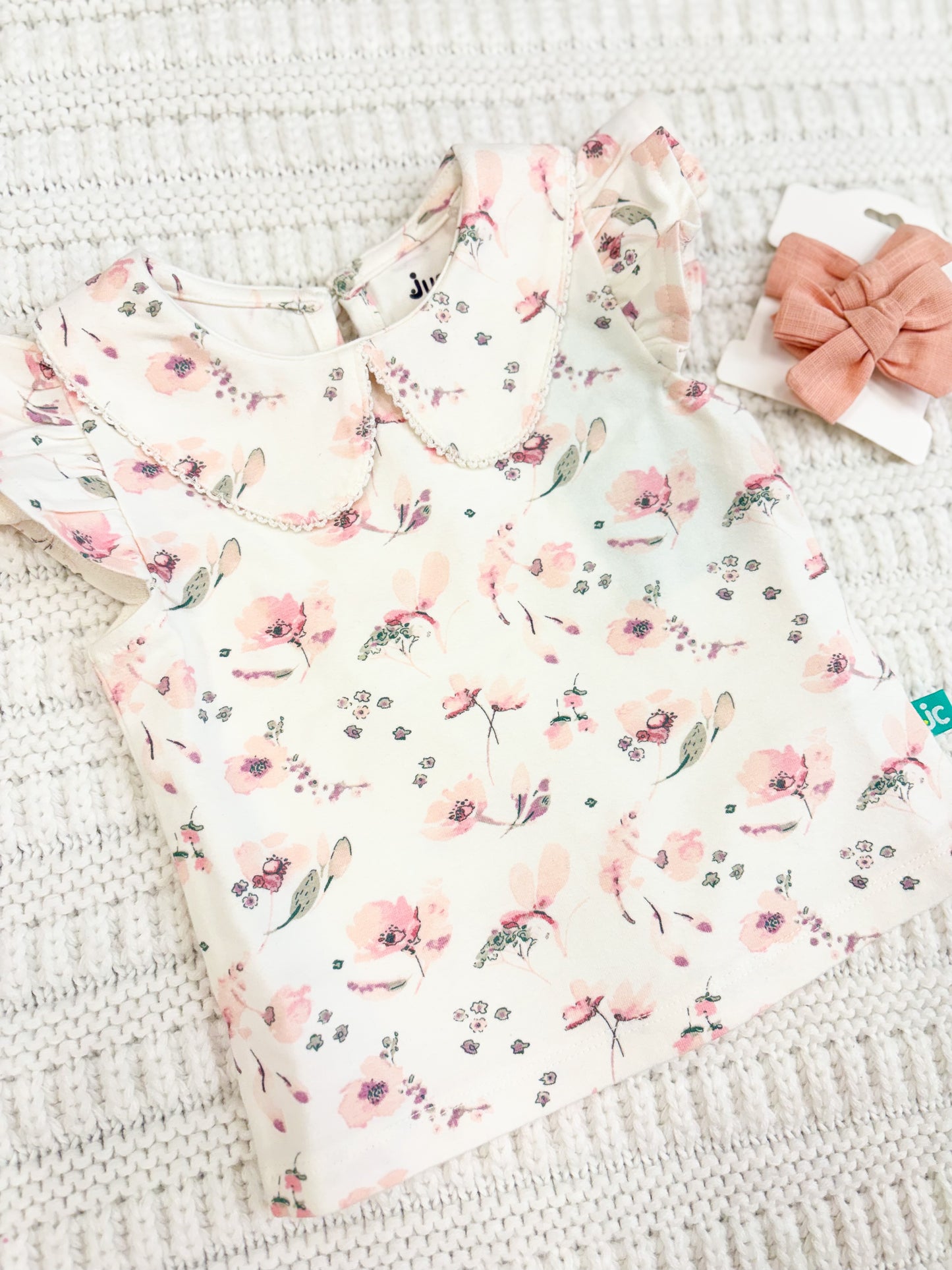 Baby Girl Peter Pan Flutter Sleeve Tee
