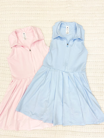 Youth Girls Pleated Tennis Dress With Inner Shorts