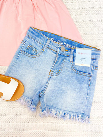 Toddler & Youth Girls Light Denim Shorts