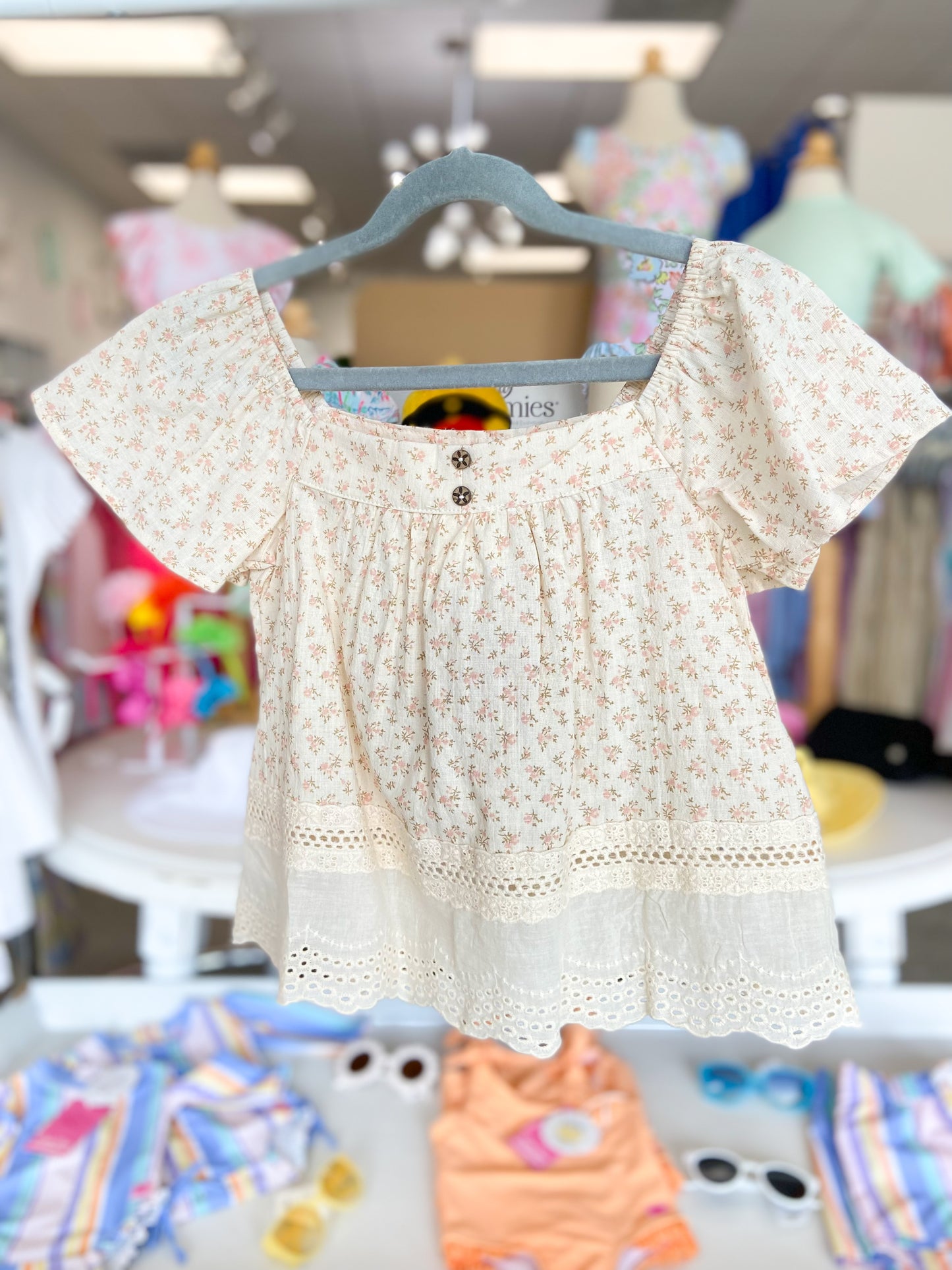 Youth Girls Flutter Sleeve Top