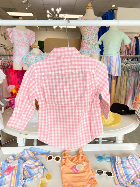 Boys Poplin Button Down Collared Long Sleeve Top