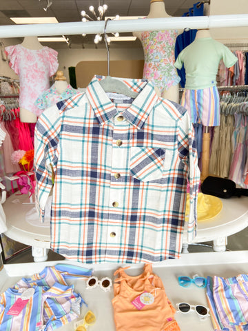 Rugged Butts Fall Harvest Plaid Button Down Shirt