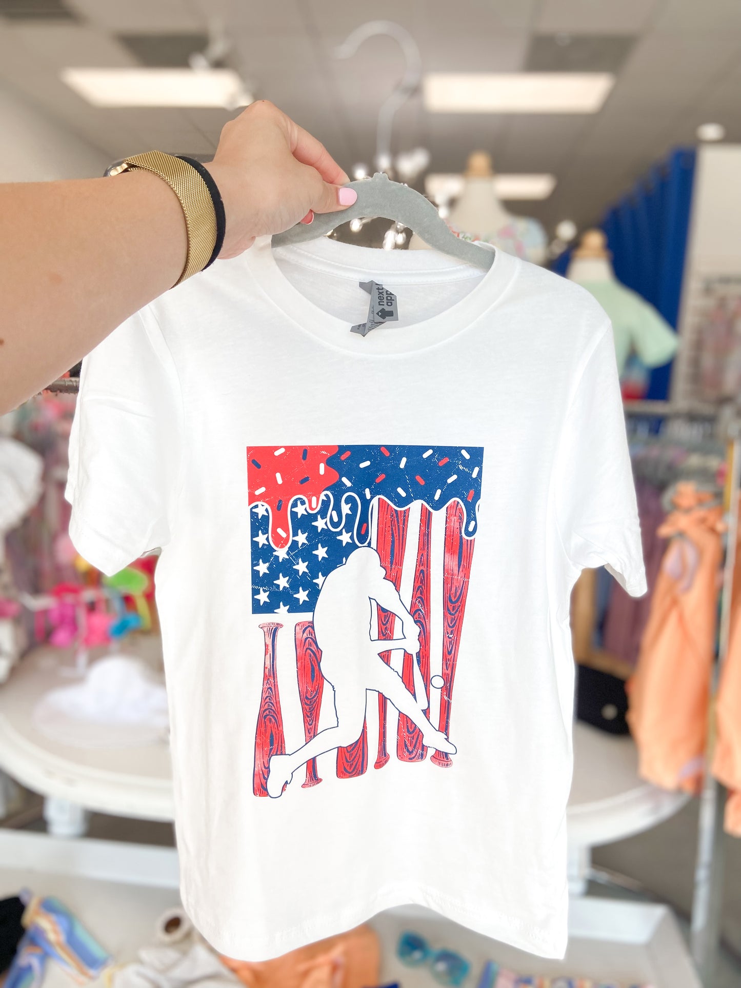 Boys Flag Drip Short Sleeve Graphic Tee