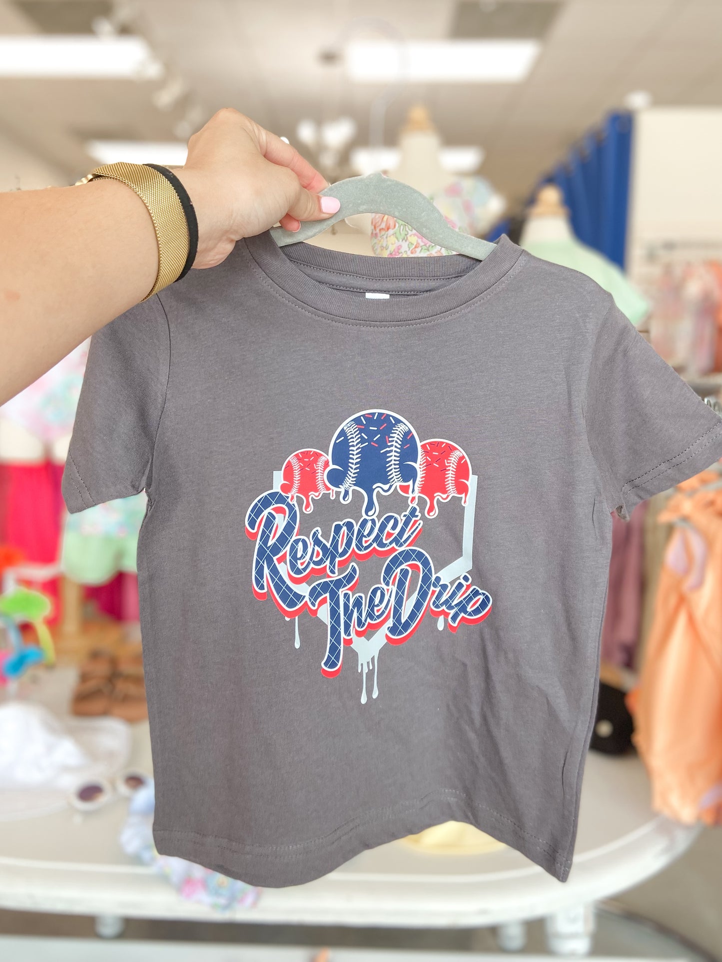 Boys Respect The Drip  Short Sleeve Graphic Tee