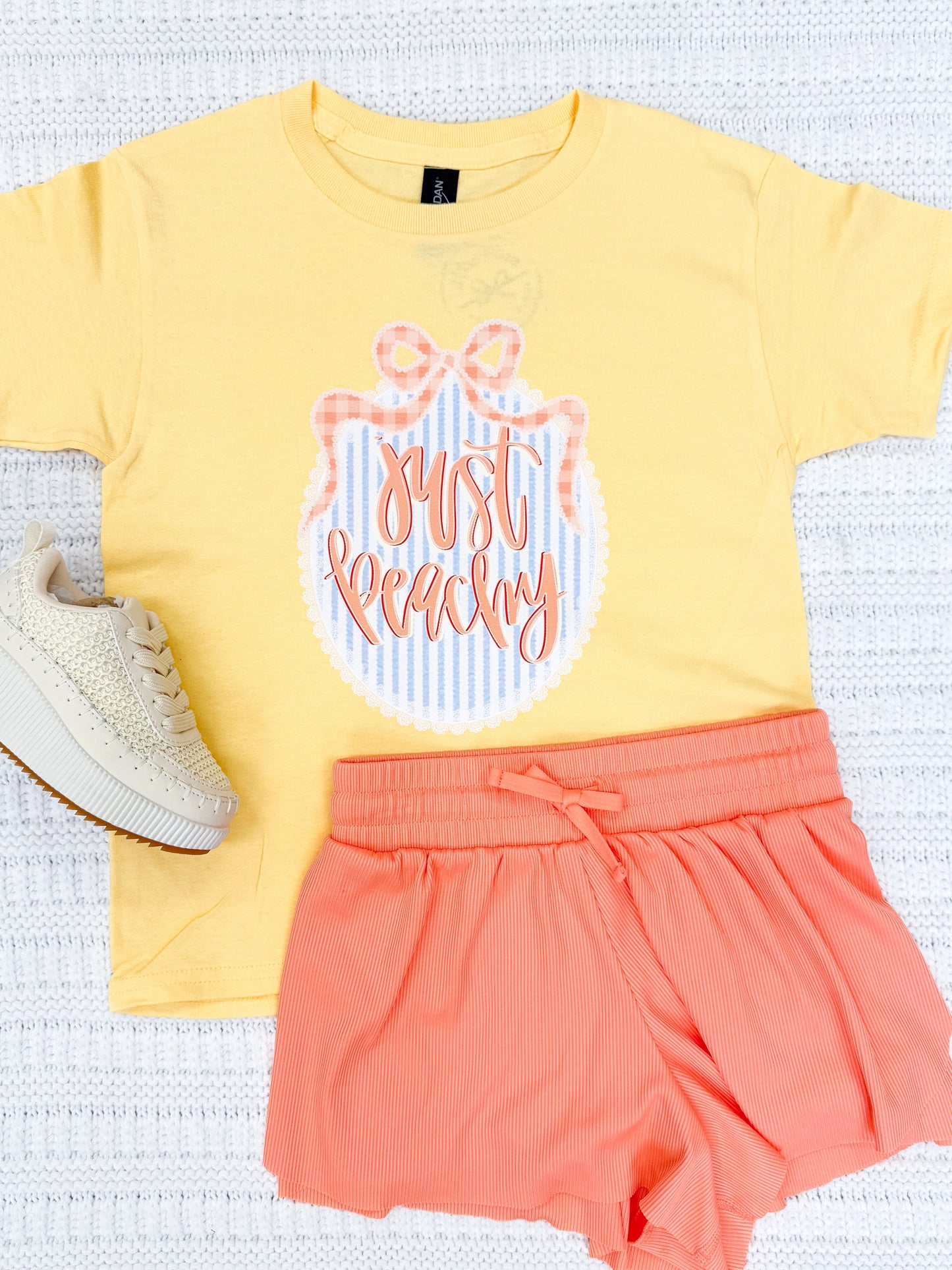 Youth Girls Just Peachy Short Sleeve Graphic Tee