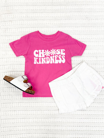 Toddler Girls Choose Kindness Short Sleeve Graphic Tee