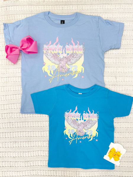 Toddler Girls Free Bird Short Sleeve Graphic Tee