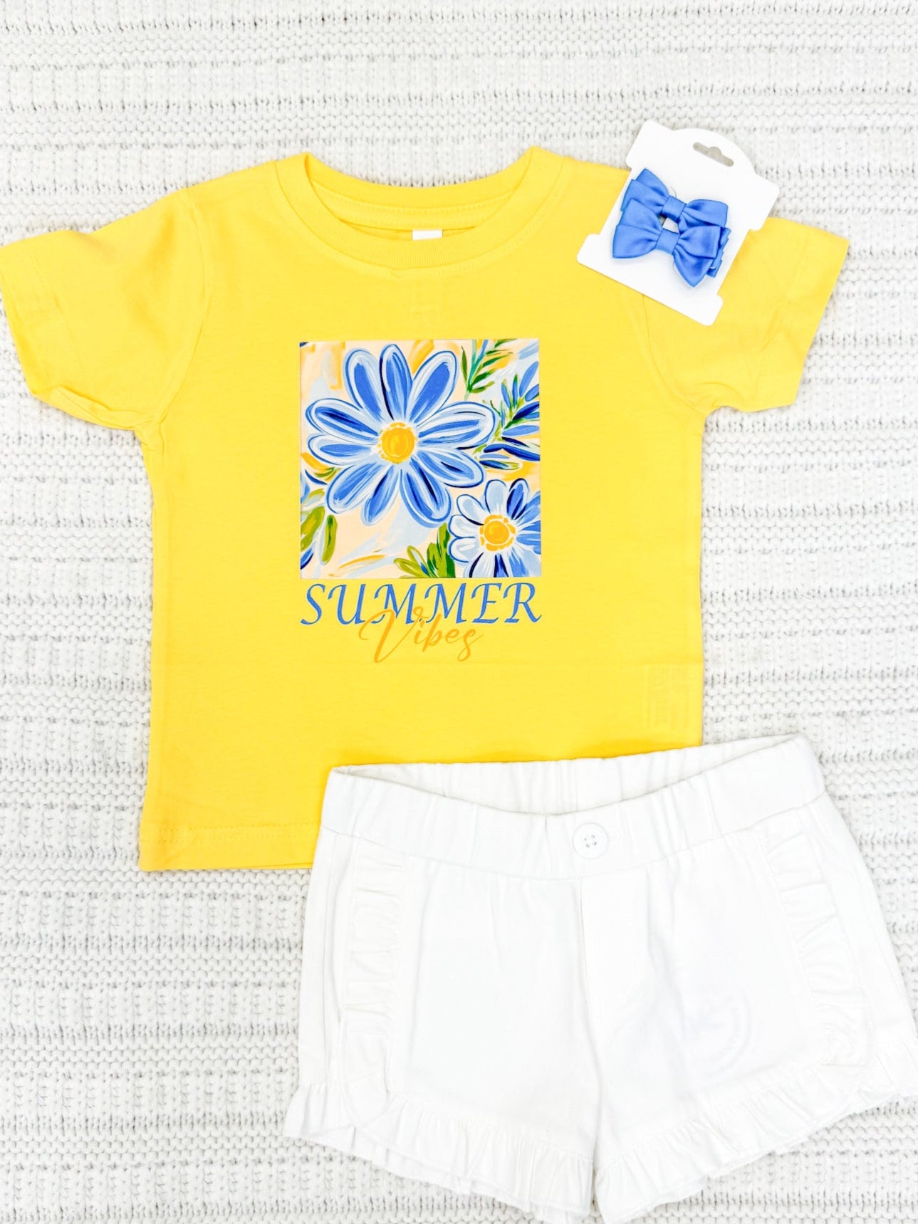 Toddler Girls Summer Vibes Short Sleeve Graphic Tee