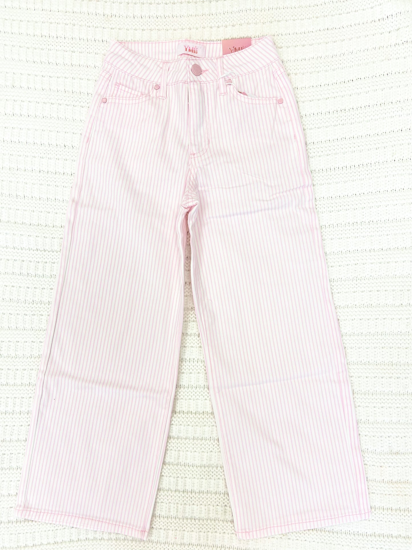 Youth Girls Wide Leg Hickory Stripe Pant