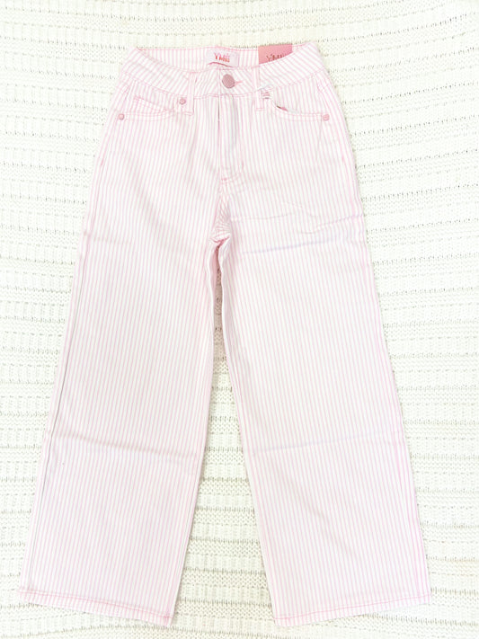Youth Girls Wide Leg Hickory Stripe Pant