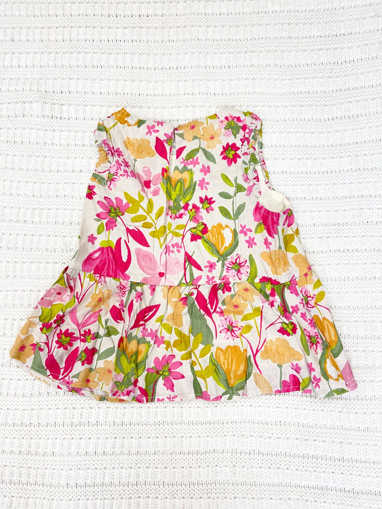 Youth Girls Floral Peplum Tank Top