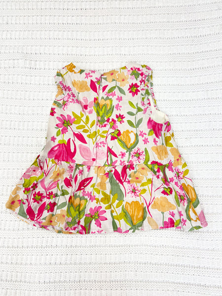 Youth Girls Floral Peplum Tank Top