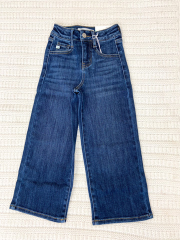 KanCan Youth Dark Wash High Rise Wide Leg Jeans