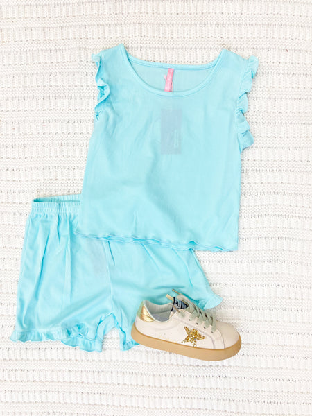 Toddler Girls Ruffle Trim Two Piece Set