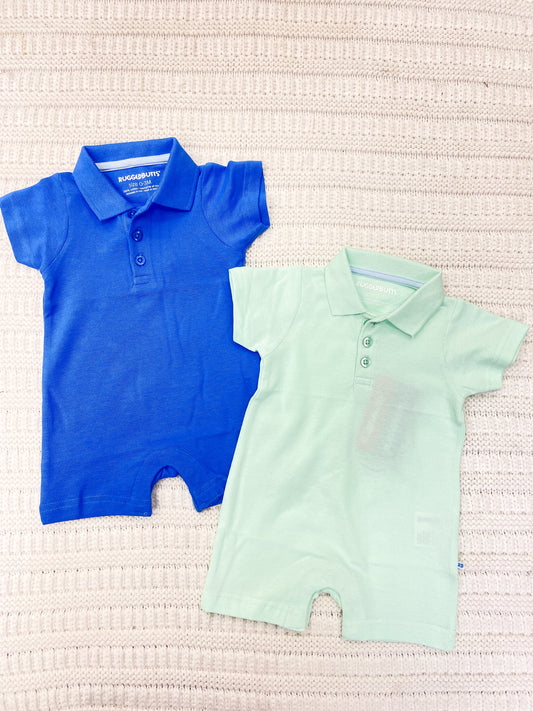 Baby Boys Pique Polo Romper