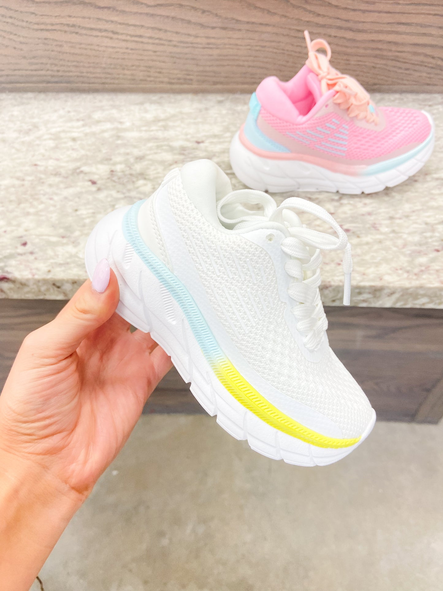 Youth Girls Lace-Up Sneakers