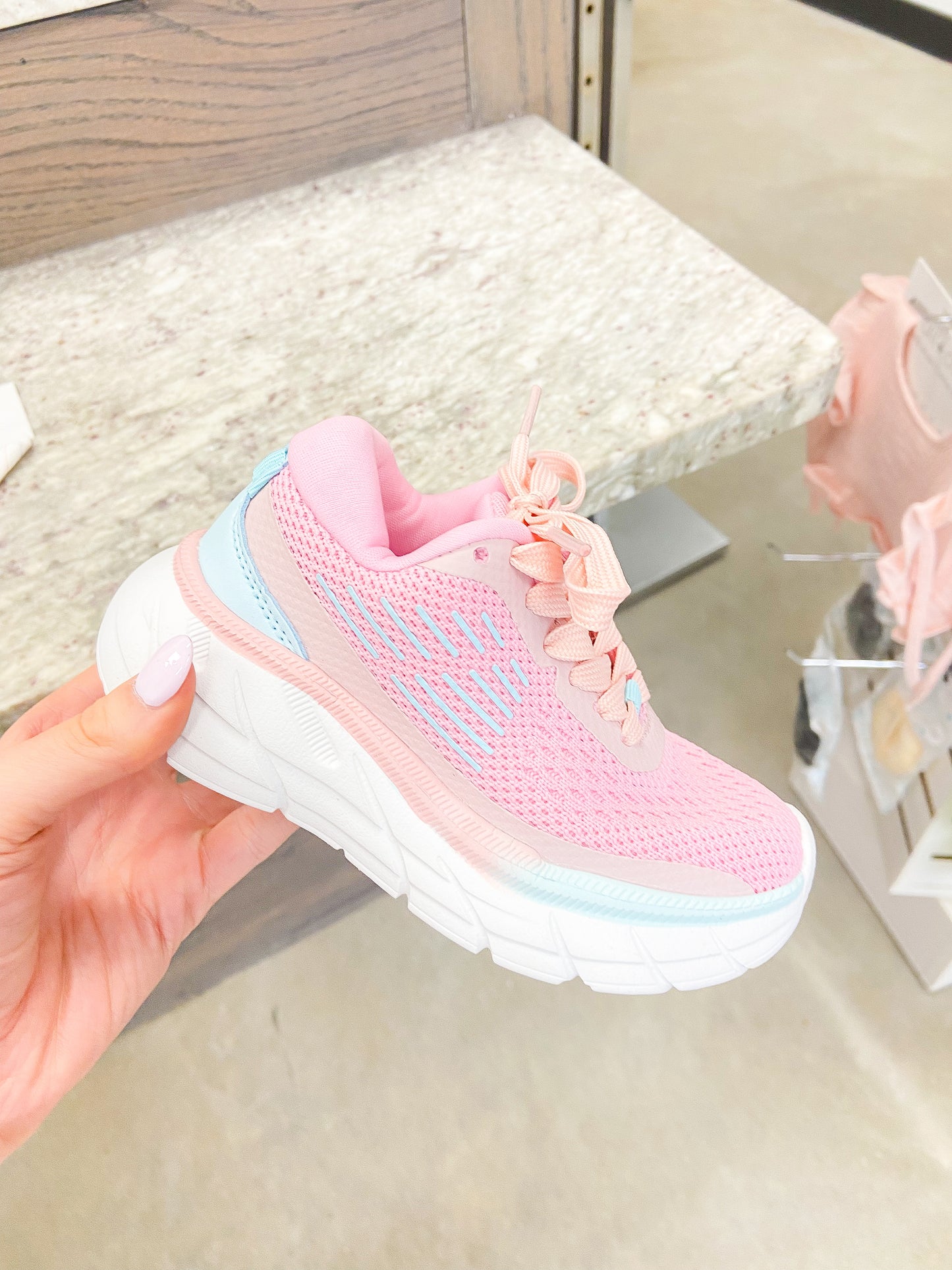 Youth Girls Lace-Up Sneakers