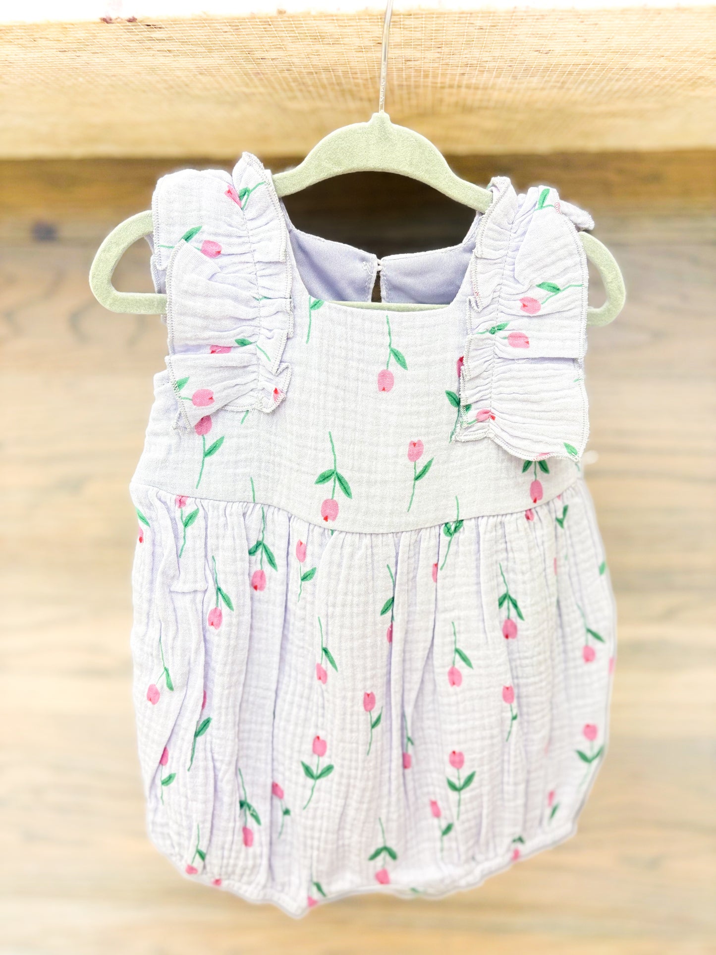 Infant Girl Tiny Tulip Romper