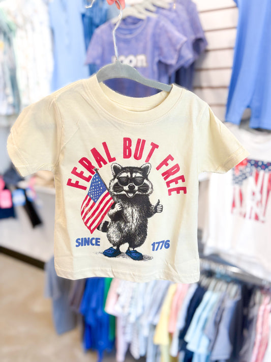 Infant And Toddler Boys Feral And Free Graphic Tee Shirt