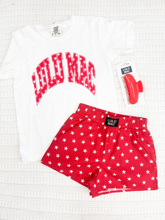 Lulu Mac Youth Star Comfort Colors Tee & Shorts Set