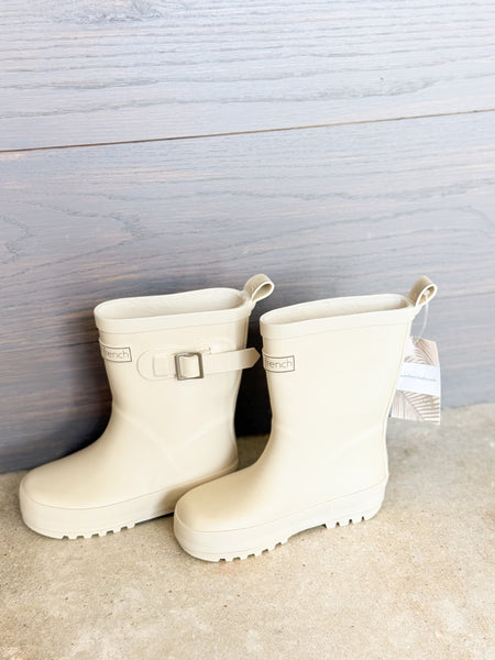 Toddler & Youth Kids Cream Waterproof Rain Boots
