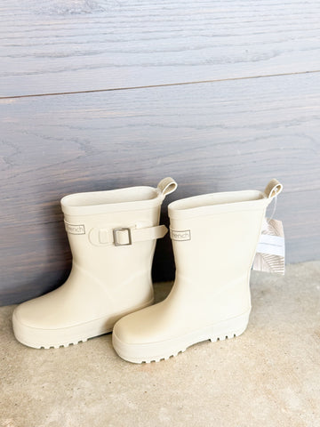 Toddler & Youth Kids Cream Waterproof Rain Boots
