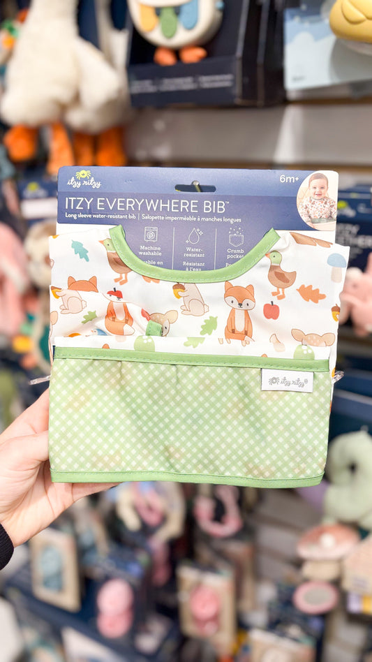 Itzy Ritzy Everywhere Long Sleeve Bib