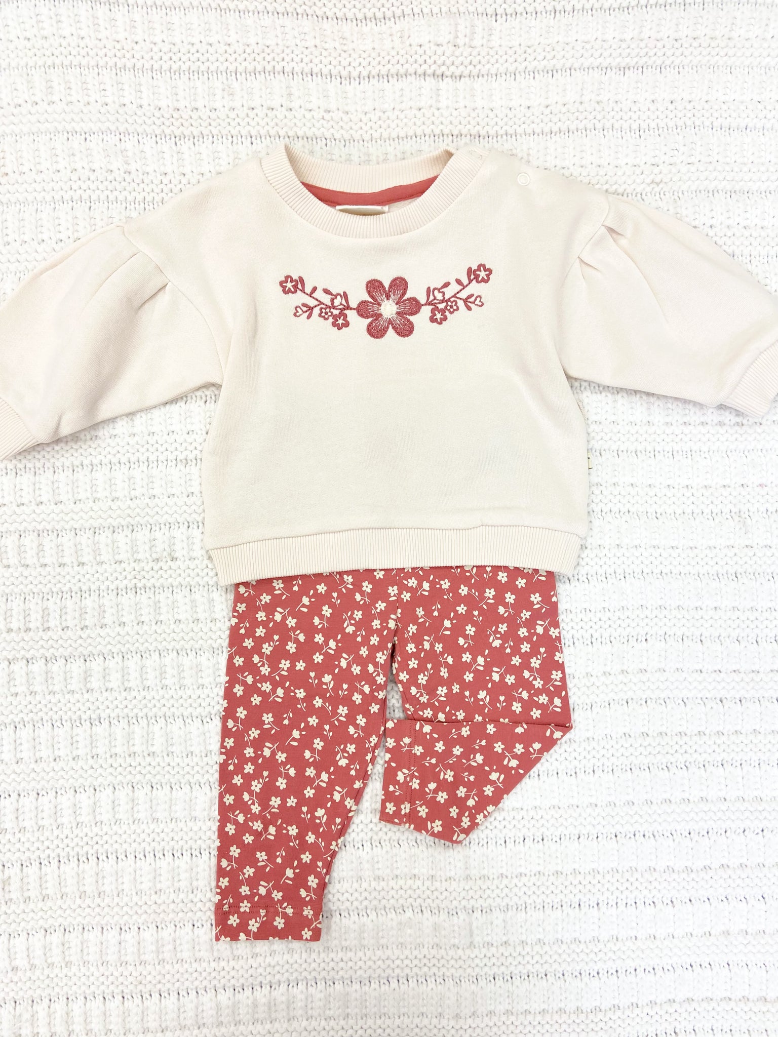 Infant Girls Bloom Floral Sweater & Legging Set