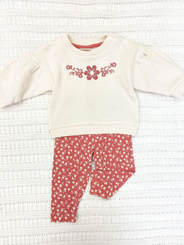 Infant Girls Bloom Floral Sweater & Legging Set