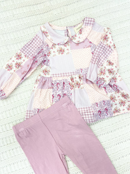 Infant & Toddler Floral and Gingham Two Piece Set