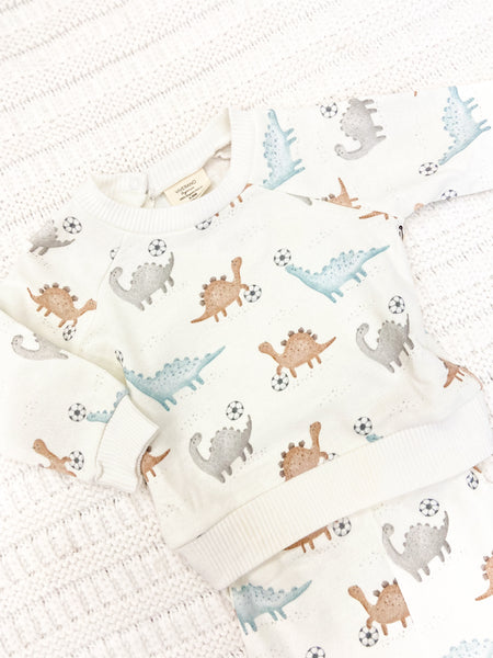 Infant Boys Soccer Dino Jogger & Pants Set