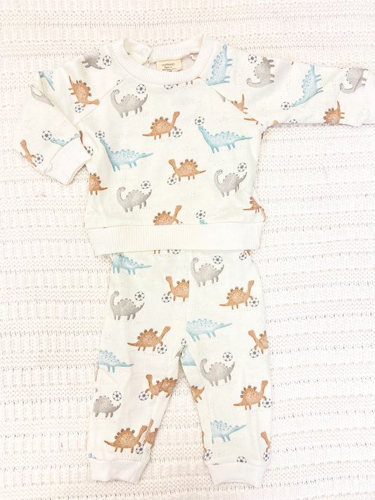 Infant Boys Soccer Dino Top & Pants Set