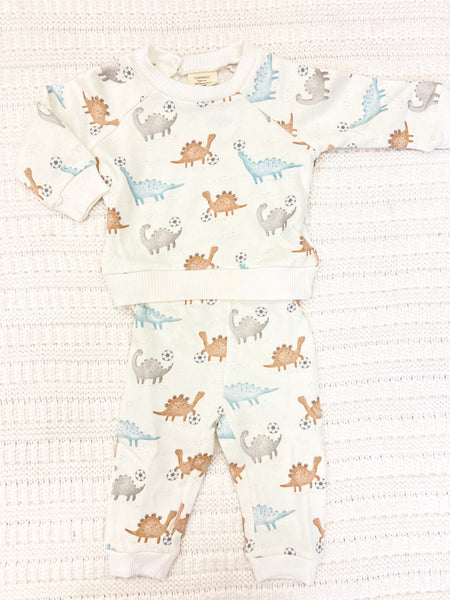 Infant Boys Soccer Dino Jogger & Pants Set