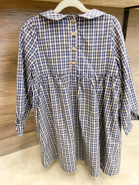 Youth Girls Peter Pan Collar Plaid Dress