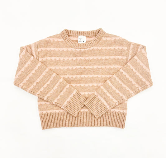Youth Girls Scalloped Detail Sweater Top